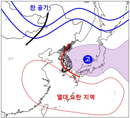 다음 주 많은 비 가능성 [기상청 제공]