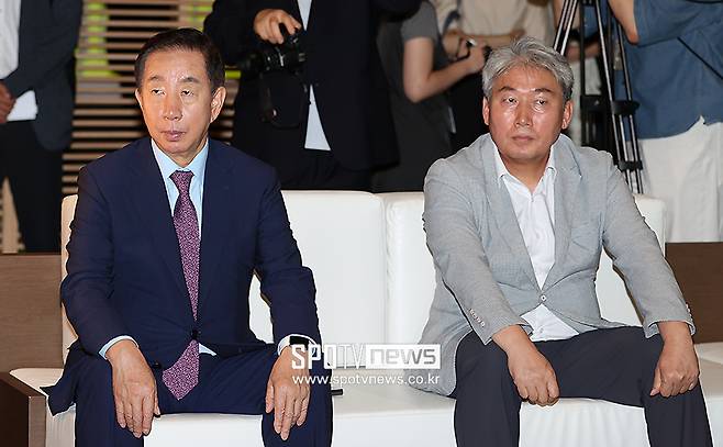 ▲ 김성태 손기정기념재단 이사장 이준승 손기정기념재단 사무총장 ⓒ곽혜미 기자
