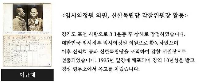 이규채 독립운동가 [경기도 제공. 재판매 및 DB 금지]