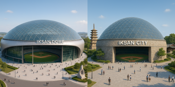 AI가 생성한 익산돔 이미지. 챗GPT 제공