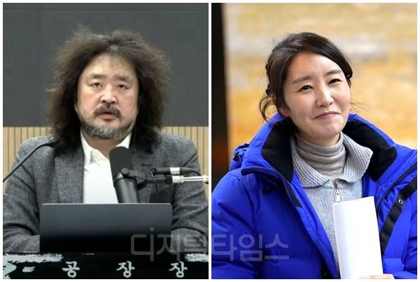 방송인 김어준씨(왼쪽)와 강선우 더불어민주당 의원. [디지털타임스 DB, 김어준 유튜브 방송화면]