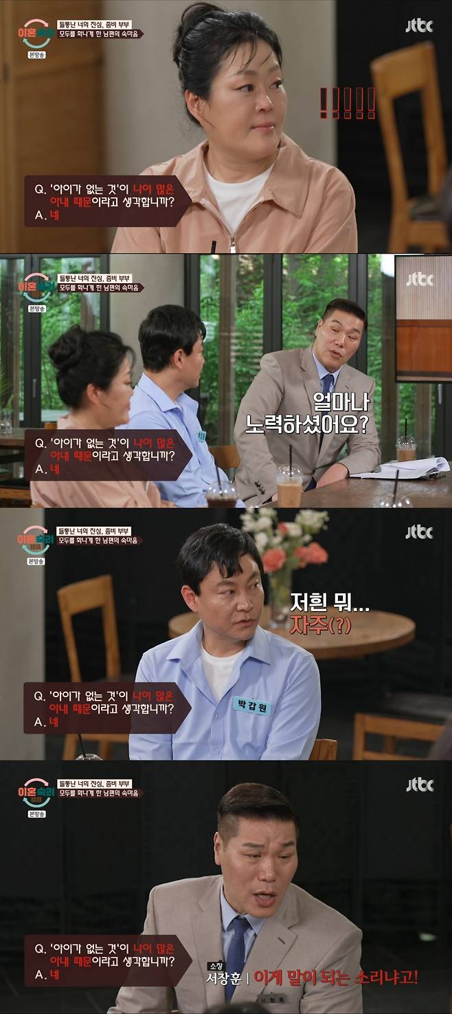 좀비 남편을 혼내는 서장훈. /사진=JTBC '이혼숙려캠프' 캡처