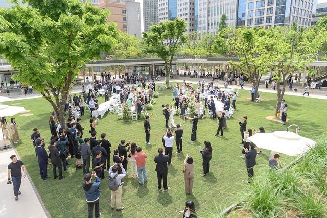 지난해 서울 양천구 오목공원에서 열린 야외결혼식 전경. 양천구청 제공