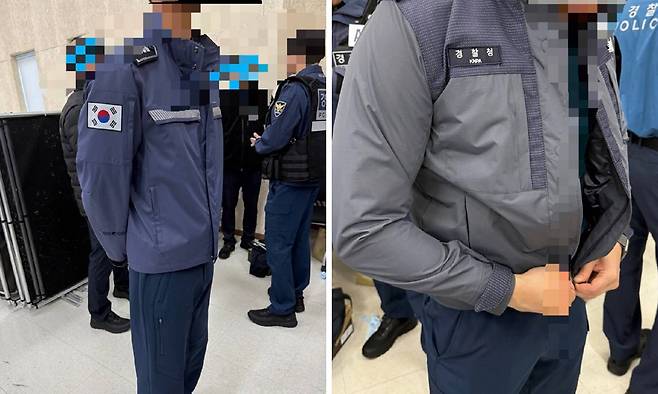 최근 온라인 커뮤니티에 공유된 신형 경찰 근무복 시제품 사진.&nbsp;온라인 커뮤니티 캡처