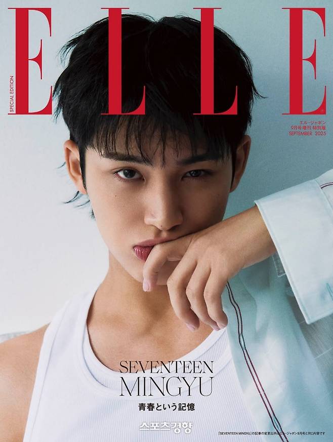 세븐틴 멤버 민규. 엘르 재팬 제공