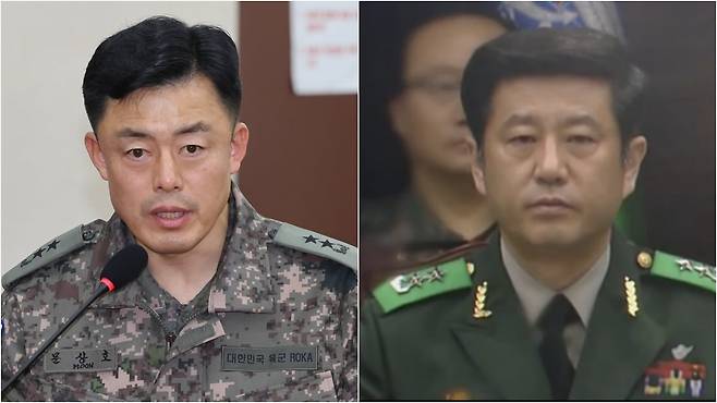 문상호 국군 정보사령관(왼쪽)과 노상원 전 정보사령관.