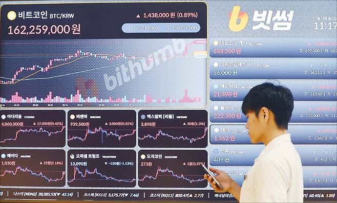 대장주 비트코인 오름세와 함께 원화 스테이블코인 도입 논의도 빠르게 진척 중이다. 비트코인은 최근 12만달러를 돌파하는 등 전고점을 경신했다. (연합뉴스)