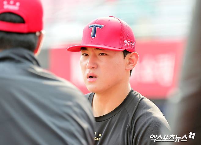 햄스트링 부상으로 재활 중인 KIA 타이거즈 간판스타 김도영이 오는 8월 초 1군 복귀가 가능할 것으로 보인다. 사진 엑스포츠뉴스 DB