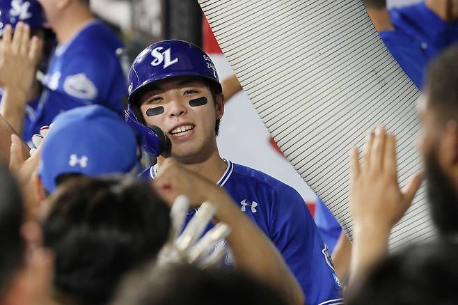 9회초 쐐기 3점홈런을 날린 김영웅 [삼성 라이온즈 제공. 재판매 및 DB 금지]