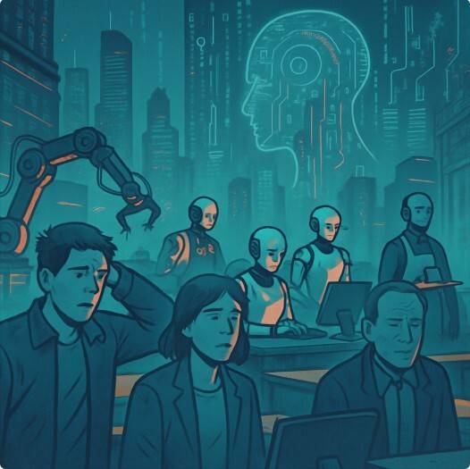 오픈 AI 가 로봇의 발달로 일자리를 잃은 인간의 모습을 그렸다. -