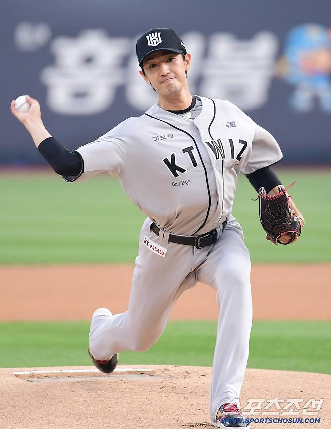 27일 수원 케이티위즈파크에서 열린 KBO리그 KT와 두산의 경기. 선발 투구하고 있는 KT 고영표. 수원=송정헌 기자songs@sportschosun.com/2025.05.27/