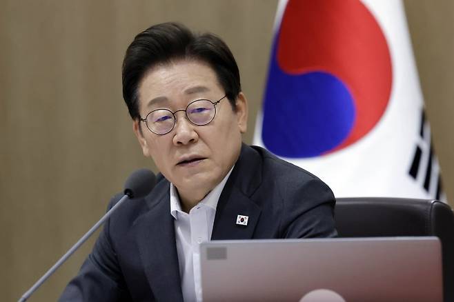 이재명 대통령이 22일 서울 용산 대통령실 청사에서 열린 국무회의에서 발언하고 있다. 2025.07.22. 사진=뉴시스