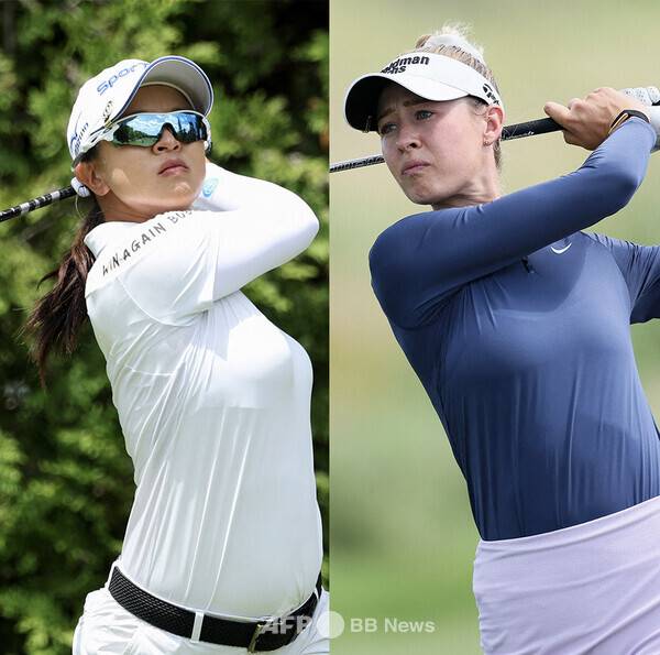 2025년 미국여자프로골프(LPGA) 투어 ISPS한다 스코틀랜드 여자오픈 우승 경쟁에 뛰어든 김세영 프로, 세계랭킹 1위 넬리 코다. 사진제공=ⓒAFPBBNews = News1 (사진을 무단으로 사용하지 마십시오)