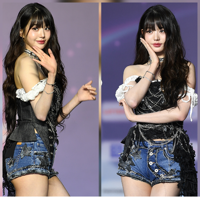 장원영은 독보적인 비주얼로 포토타임을 장식했다. 사진=천정환 기자