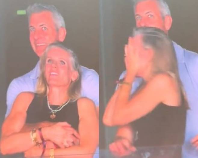 앤디 바이런 아스트로너머(Astronomer) 전 최고경영자(CEO)와 크리스틴 캐벗 최고인사책임자(CPO) [틱톡 영상 갈무리]