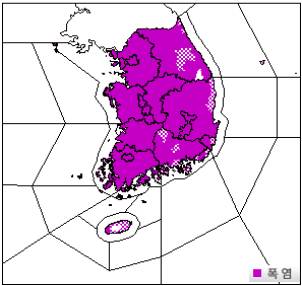 폭염특보 지도 [기상청 제공]