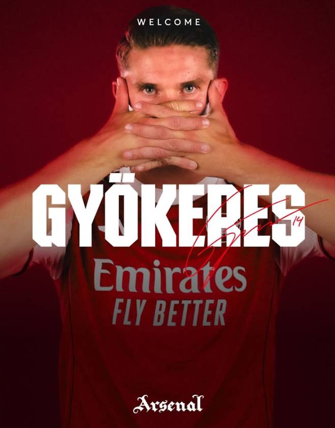 빅토르 요케레스. 아스널 SNS 캡처