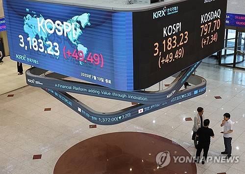 서울 여의도 한국거래소 전광판. 연합뉴스