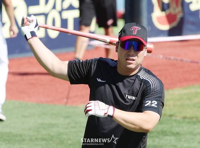 [포토] 김현수 '초전박살이 정답'