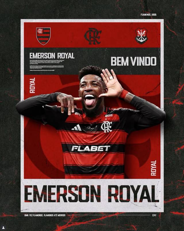 브라질 플라멩구로 이적한 에메르송. /사진=플라멩구 SNS