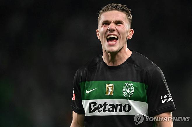 아스널로 이적한 빅토르 요케레스가 스포르팅에서 뛸 때의 모습.  [AFP=연합뉴스 자료사진]