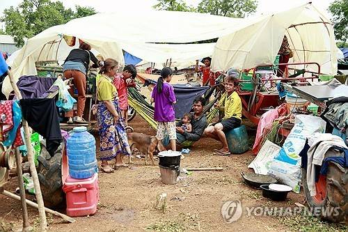 캄보디아 피란민들 [EPA 연합뉴스. 재판매 및 DB 금지]