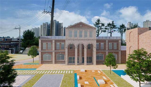 멜본딘 여학교를 모티브로 디자인 한 군산 선교역사관이 오는 9월 준공될 예정이다./사진제공=군산시