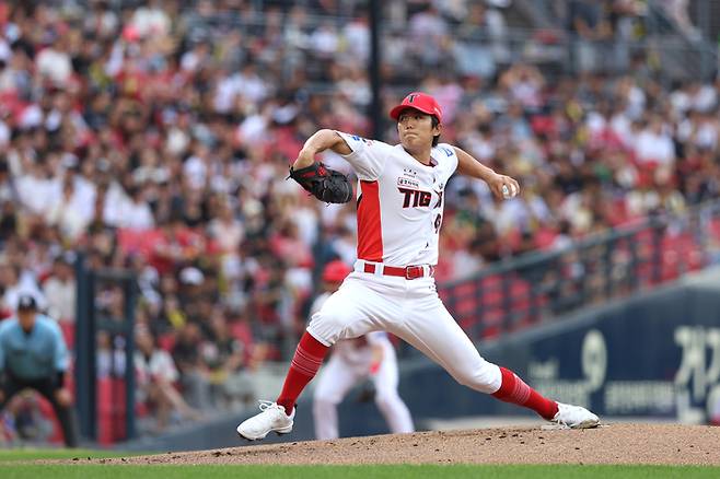 KIA 이의리가 20일 광주-기아 챔피언스 필드에서 열린 2025 KBO리그 NC전에 선발 등판해 역투하고 있다. 사진 | KIA 타이거즈