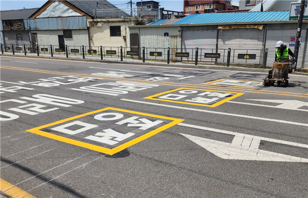 어린이보호구역 개선 사업 자료사진. 광주시 제공