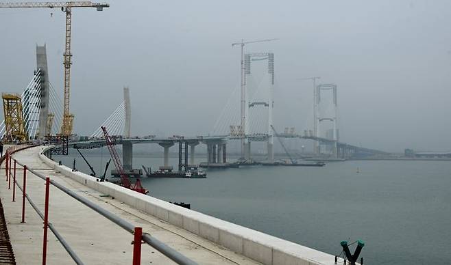 제3연륙교 건설공사 현장 전경 ⓒ 인천시 제공