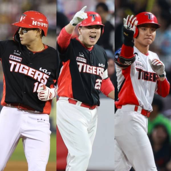 28일 단행한 트레이드로 NC 유니폼을 입는 최원준·이우성·홍종표. KIA 제공