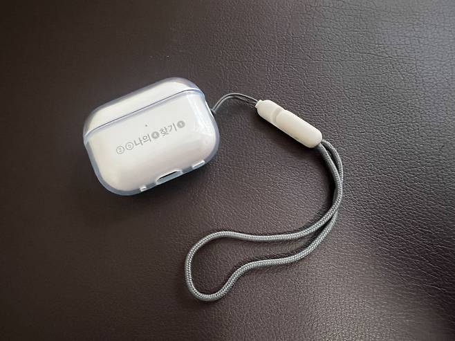 To commemorate the April 1 rollout of Find My in South Korea, Hwang Ho-chan custom-ordered AirPods engraved with the date — marking the end of the 15-year restriction on using the feature here that he helped achieve. (Courtesy of Hwang)