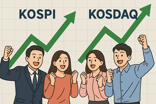 ChatGPT(DALL·E) 생성 이미지. 주가 상승을 기대하는 사람들 .