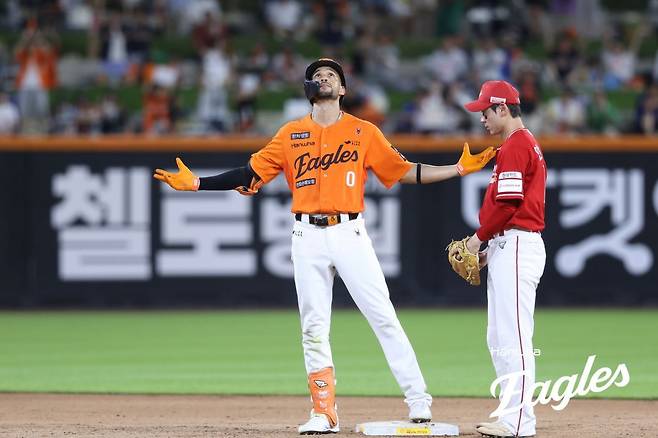 한화 루이스 리베라토(왼쪽). 사진제공｜한화 이글스