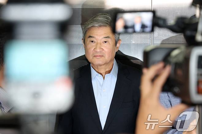 조태용 전 국가정보원장이 29일 오전 서울 서초구 '순직 해병 특검'(이명현 특별검사) 사무실에 피의자 신분으로 출석하고 있다. 2025.7.29/뉴스1 ⓒ News1 민경석 기자