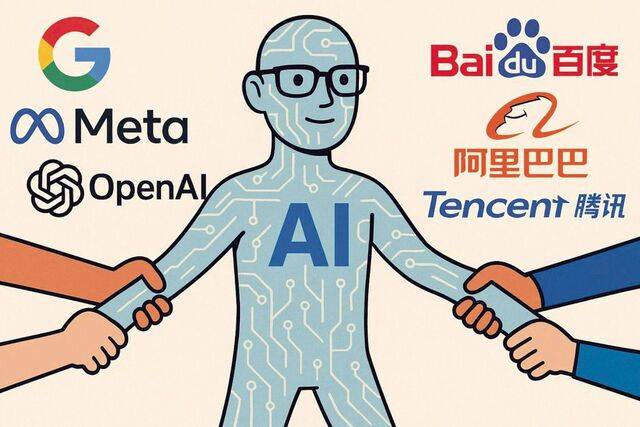 미국과 중국의 기업들이 AI 핵심 인재 유치 경쟁에 나선 모습. 필자가 오픈AI의 텍스트 기반 영상 생성 AI ‘소라’로 만들었다.