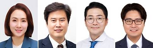 (왼쪽부터)정영혜, 오강현, 김기남, 이희성 의원