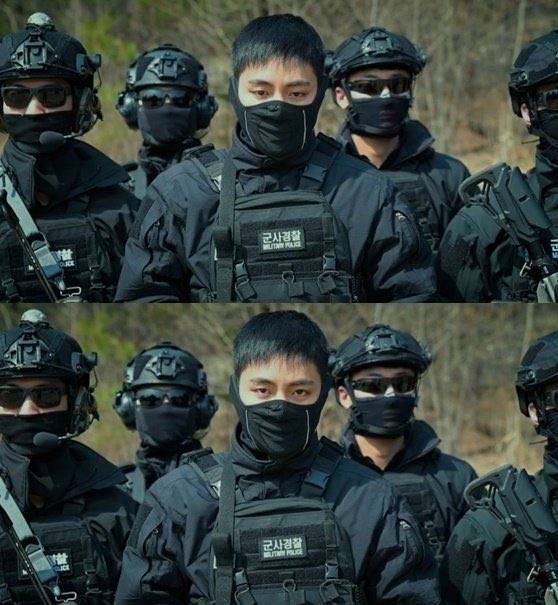 '빛나는 전우愛' 방탄소년단 뷔, SDT 맞후임 전역식 참석 '훈훈'