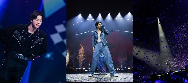 방탄소년단 진, 亞 아티스트 최초 美 아말리 아레나 '연속 매진'..탬파, 보랏빛 환대