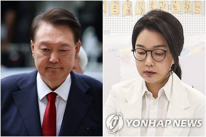 윤석열 전 대통령(왼쪽)과 김건희 여사 [사진공동취재단 제공] 2025.7.9 [공동취재] 2025.6.3