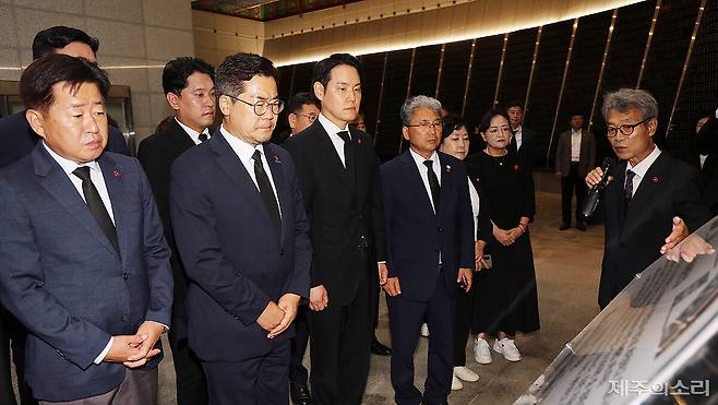 더불어민주당 박찬대 당대표 후보가 30일 제주를 찾아 지역 현안 등을 청취했다. ⓒ제주의소리