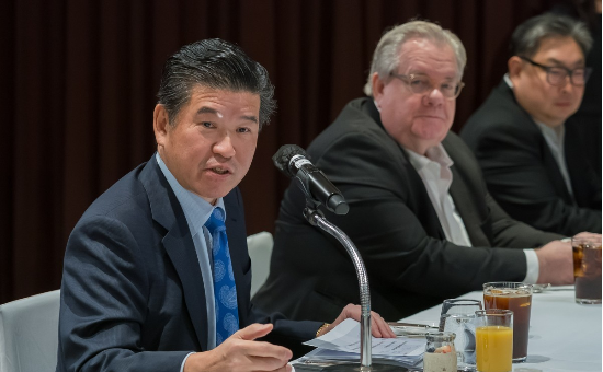 산업통상자원부와 암참 간담회에 참석한 제임스 김 암참 회장.(사진=연합뉴스)