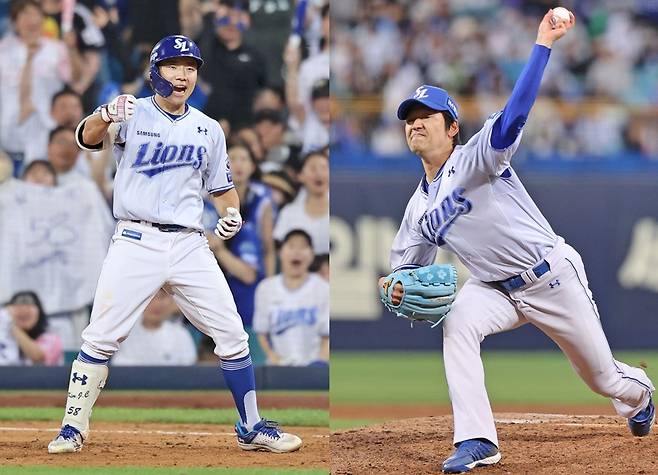 ▲ 김지찬과 백정현(왼쪽부터) ⓒ 삼성 라이온즈