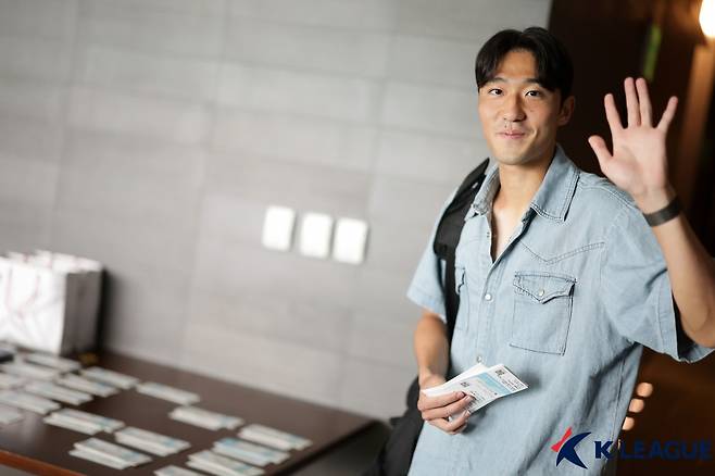 팀K리그에 소집된 한현서. /사진=한국프로축구연맹 제공