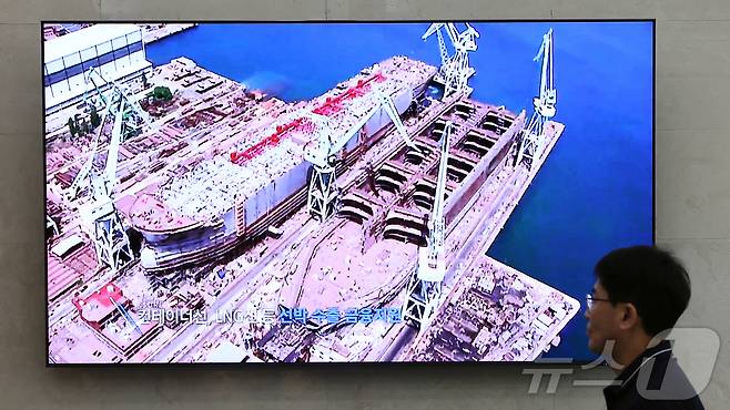 한국 협상단은  31일 미국에  조선업 협력 마스가(MASGA·Make American Shipbuilding Great Again) 프로젝트가 한미무역 합의에 가장 큰 기여를 했다고 밝혔다.  사진은 28일 서울 종로구 한국무역보험공사. 2025.7.28/뉴스1 ⓒ News1 김진환 기자