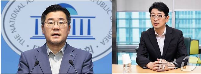 박찬대 더불어민주당 당대표 후보(왼쪽)와 주진우 국민의힘 당대표 후보. ⓒ 뉴스1