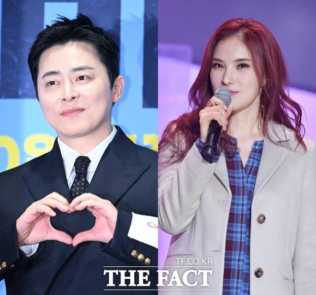 배우 조정석(왼쪽)과 가수 거미가 둘째 임신 소식을 전했다. /더팩트 DB