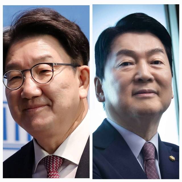 권성동 국민의힘 의원과 당대표 출마를 한 안철수 의원. [권성동·안철수 의원 페이스북 캡처]