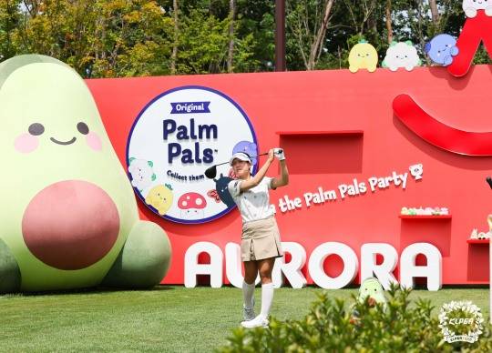 박민지의 KLPGA 투어 오로라월드 레이디스 챔피언십 1라운드 경기 모습. /KLPGA