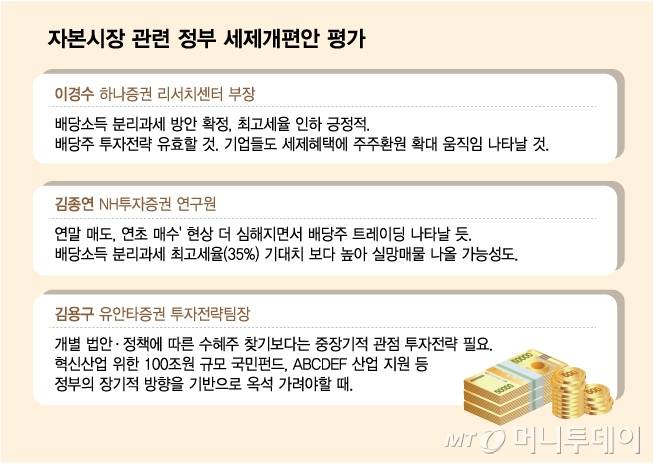 자본시장 관련 정부 세제개편안 평가/그래픽=김다나